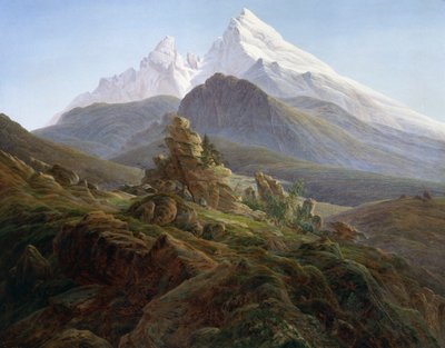 The Watzmann (olje på lerret) av Caspar David Friedrich