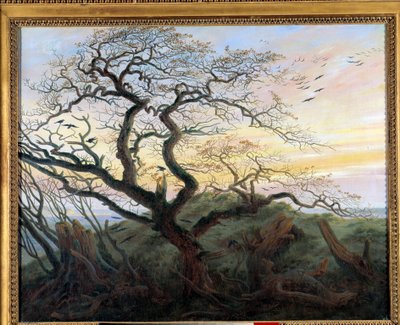 Treet med kråker. Maleri av Friedrich Caspar David (1774-1840) av Caspar David Friedrich