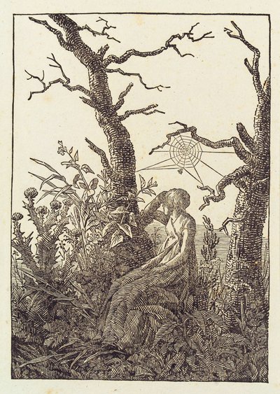 Kvinnen med spindelvevet av Caspar David Friedrich
