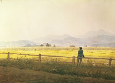 Utsikt over Schmiedebergerkamm, ca. 1837 (akvarell på papir) av Caspar David Friedrich