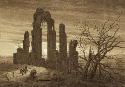 Vinter - Natt - Alderdom og død fra tidene på dagen og aldre av menneskets syklus, 1803 av Caspar David Friedrich
