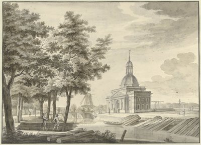 Utsikt over den nybygde Muiderpoort, 1771 av Caspar Jacobsz. Philips