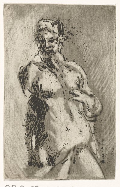 Torso av naken mann av Caspar Jacobsz. Philips