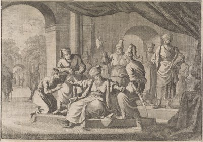 Mustafa, nevø av sultan Murat IV, blir kvalt på hans kommando, 1639 av Caspar Luyken (attributed to)