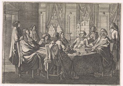 Forhandlinger under freden i Münster, 1648 av Caspar Luyken (attributed to)
