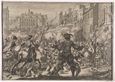 Erobringen av Praha av den svenske hæren, 1648 av Caspar Luyken (attributed to)