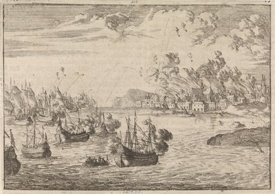 Bombardement av Dieppe, 1694 av Caspar Luyken