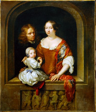 Kunstneren og familien hans av Caspar Netscher