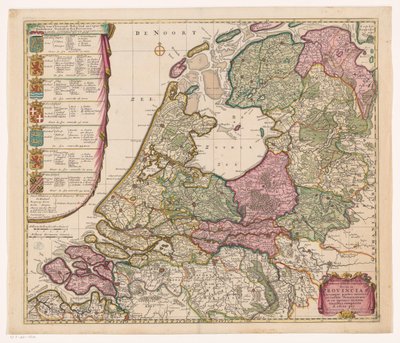 Kart over Republikken de syv forente Nederlander Land caerte van 
