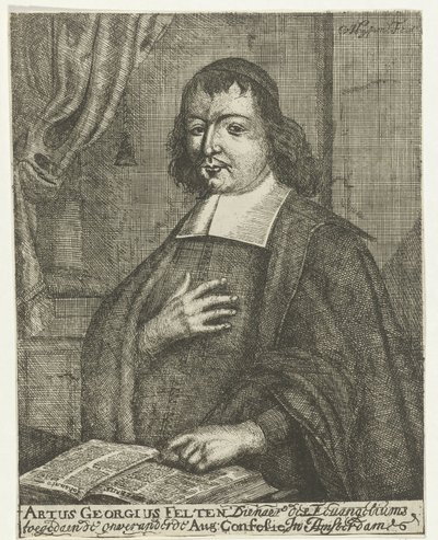 Portrett av Artus Georg Velten av Caspar van Huysum