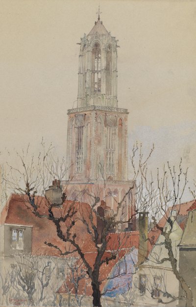 Tårnet til katedralen i Utrecht, Holland, 1898. av Cass Gilbert