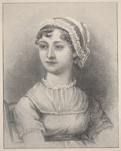 Jane Austen (gravering) av Cassandra (after) Austen