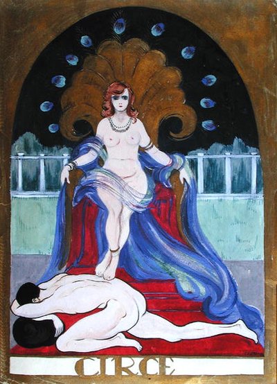 Circe, ca. 1900-20 (akvarell på papir) av Castana Castana
