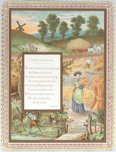 Valentine, ca. 1875. av Catherine Greenaway