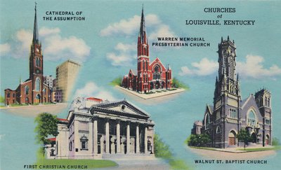 Kirkene i Louisville, Kentucky, 1942 av Caufield and Shook