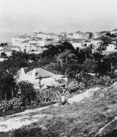 Beirut fra American College, Libanon, c1927-c1931. av Cavanders Ltd