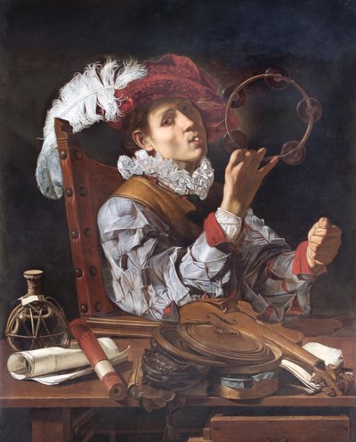 En musiker, ca. 1610 (olje på lerret) av Cecco de Caravaggio
