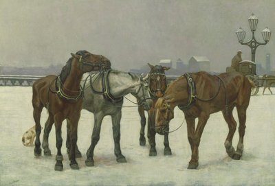 Drosjehester på Seinen av Cecil Brown