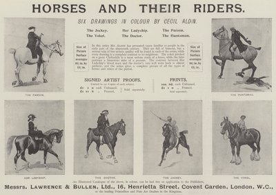 Annonse, hester og deres ryttere av Cecil Charles Windsor Aldin