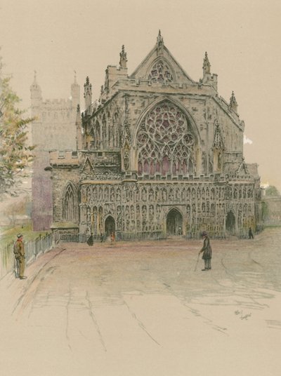Exeter katedral av Cecil Charles Windsor Aldin