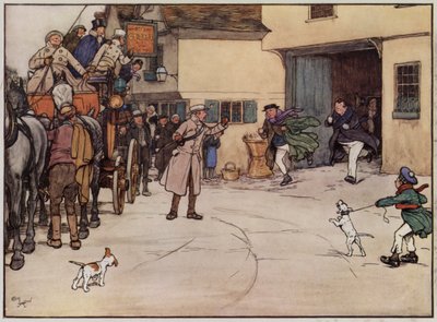Illustrasjon for The Pickwick Papers av Cecil Aldin av Cecil Charles Windsor Aldin