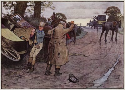 Illustrasjon for The Pickwick Papers av Cecil Aldin av Cecil Charles Windsor Aldin