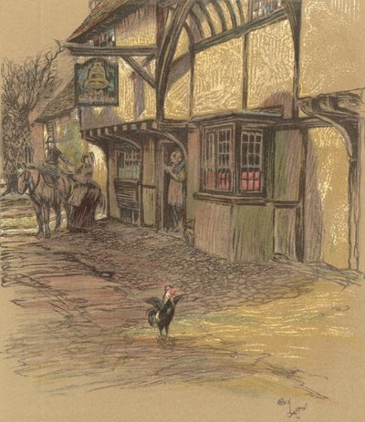 The Bell Inn, Waltham St. Lawrence av Cecil Charles Windsor Aldin