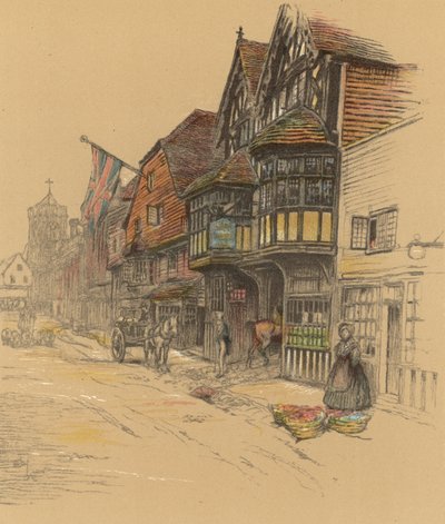 The George Inn, Salisbury av Cecil Charles Windsor Aldin