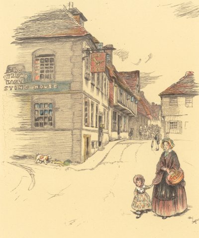 The Spread Eagle, Midhurst av Cecil Charles Windsor Aldin