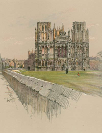 Wells katedral av Cecil Charles Windsor Aldin