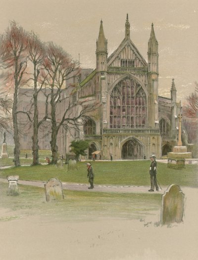 Winchester katedral av Cecil Charles Windsor Aldin