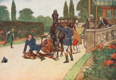 York satte seg raskt ned flatt på hodet hennes for å forhindre at hun sliter av Cecil Charles Windsor Aldin
