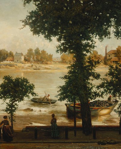 En sommerkveld på Cheyne Walk, 1870-71 av Cecil Gordon Lawson