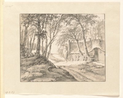 Gård blant trær av Cecilia Barbiers (possibly)