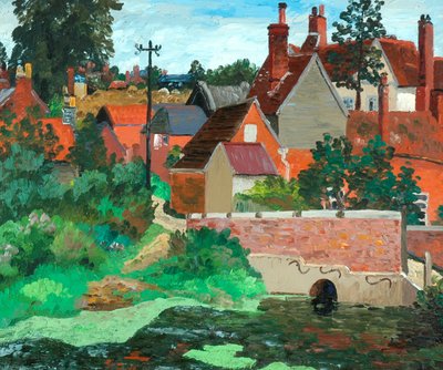Polstead, Suffolk, ca. 1933 (olje på lerret) av Cedric Morris