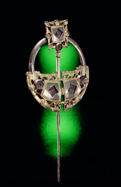 Ringformet brosje, Ardagh Hoard, Reerasta, County Limerick, vikingtid (forgylt sølv) av Celtic
