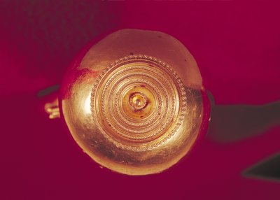 Endekule av et diadem, fra graven til en prinsesse av Vix (gull) av Celtic