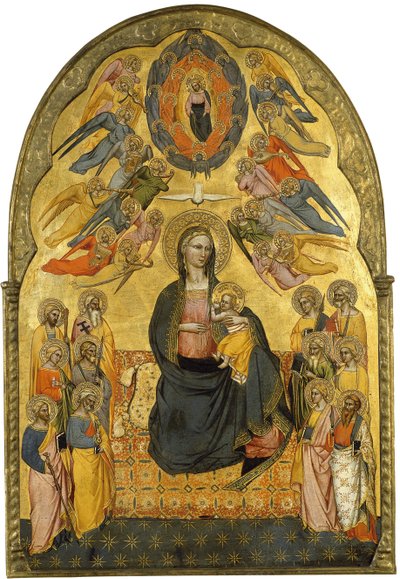 Ydmykhetens jomfru med den hellige far, den hellige ånd og de tolv apostlene av Cenni di Francesco di ser Cenni