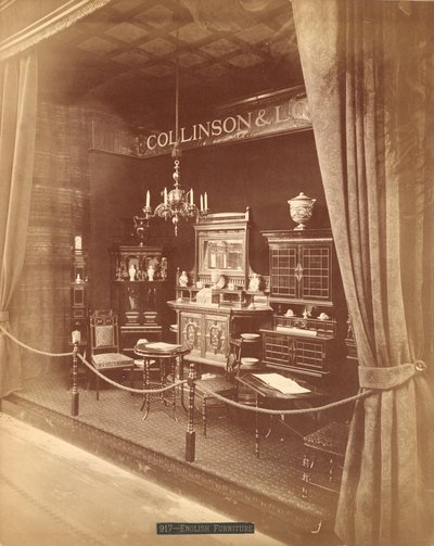 Collinson & Locks møbelutstilling (sølvalbumintrykk) av Centennial Photographic Co.