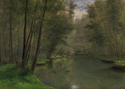 Langs elven Epte i Gasny av Cesar de Cock