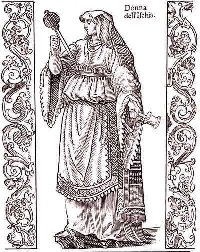 En bonde fra ISCHIA - italiensk drakt på 1600-tallet av Cesare (after) Vecellio