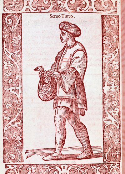 "Tyrkisk livegnedress" fra "" Av gamle og moderne vaner "1590 (gravering) av Cesare (after) Vecellio
