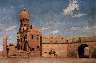 Inntrykk av Kairo (olje på panel) av Cesare Biseo