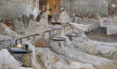 Sykehusavdeling, maleri av Cesare Ciani (1854-1925), Italia av Cesare Ciani