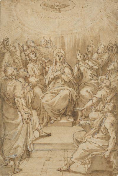 Pinsen Den hellige ånds nedstigning, ca. 1576. av Cesare Nebbia