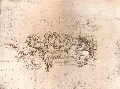 Kopi av en del av tegneserien om slaget ved Anghiari, c1505-c1523 1883 av Cesare da Sesto