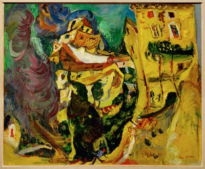 Landskap i Cagnes (maleri på lerret) av Chaim Soutine