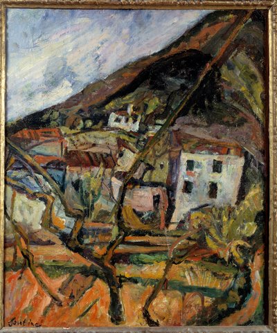 Landskap av Vence-maleri av Chaim Soutine (1894-1944) (ec.rus.) 1921 Avignon, Musee Calvet av Chaim Soutine