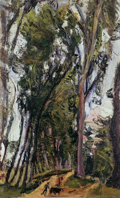 Landskap med bonde, av Chaim Soutine (1894-1943), Frankrike, 1900-tallet av Chaim Soutine