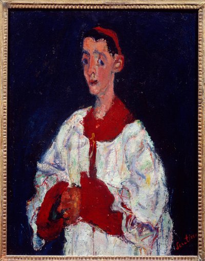 Korgutten Maleri av Chaim Soutine (1894-1944) 20. århundre Søn. 0,63x0,5 m Paris, Orangeriemuseet av Chaim Soutine